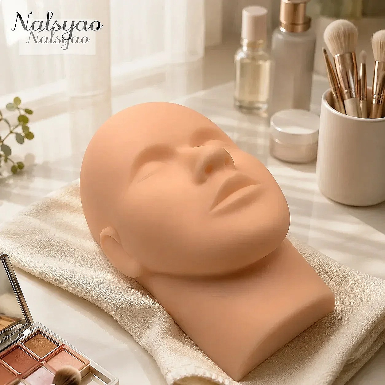Eyelash Extension Model - 1 stuks rubberen oefenhoofd, nep hoofd,