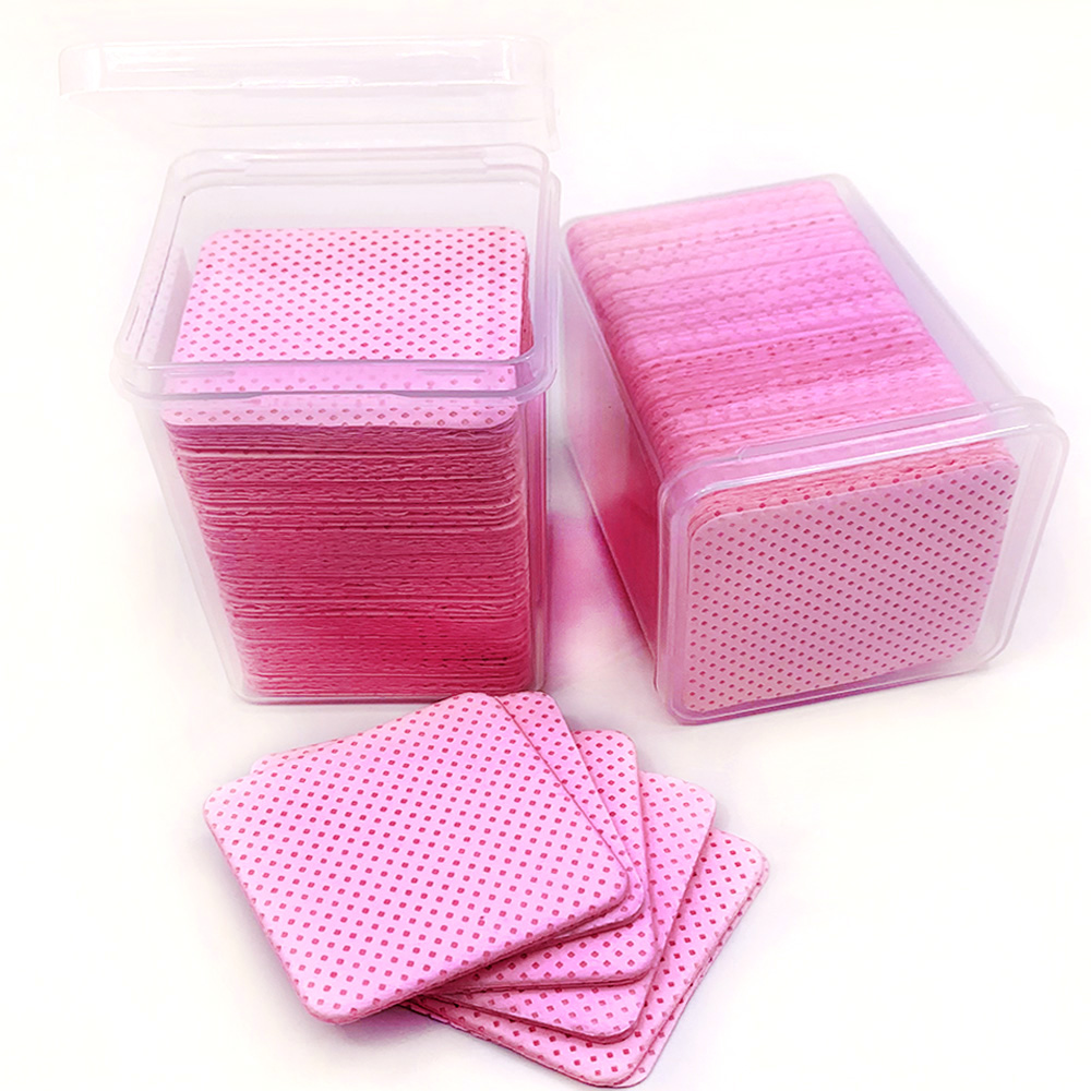 Eyelash Extension Glue Remover - 200 Stuks Wimperlijmverwijderaar Wipe Nageldoekjes Professionele