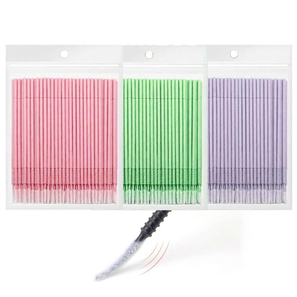 Eyelash Extension Glue Remover - 500 stuks Wimperverlenging Reinigingswattenstaafjes Lange/Korte Punt