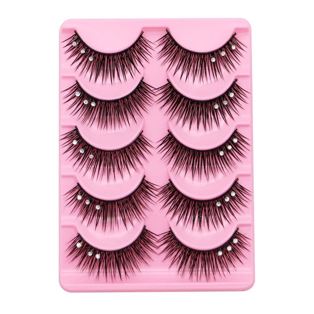 Eyelash Extension For Big Eyes - Pailletten Dikke Cross Lash Oogmake-up Tool