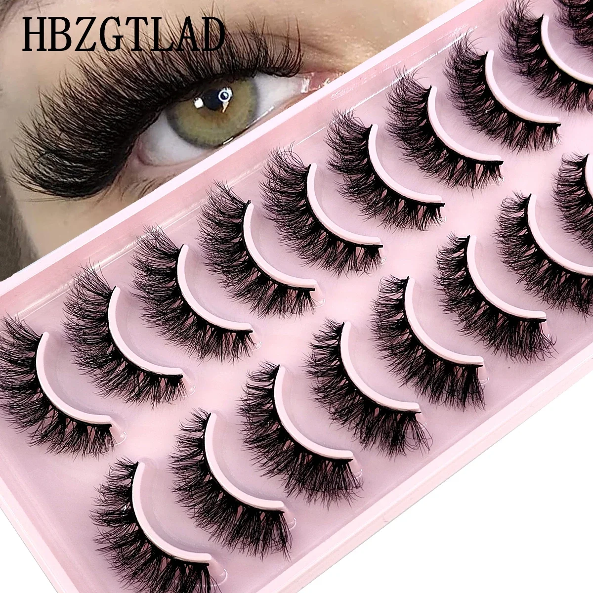 Eyelash Extension For Big Eyes - HBZGTLAD 10 Pairs 3D Nertsenhaar Valse