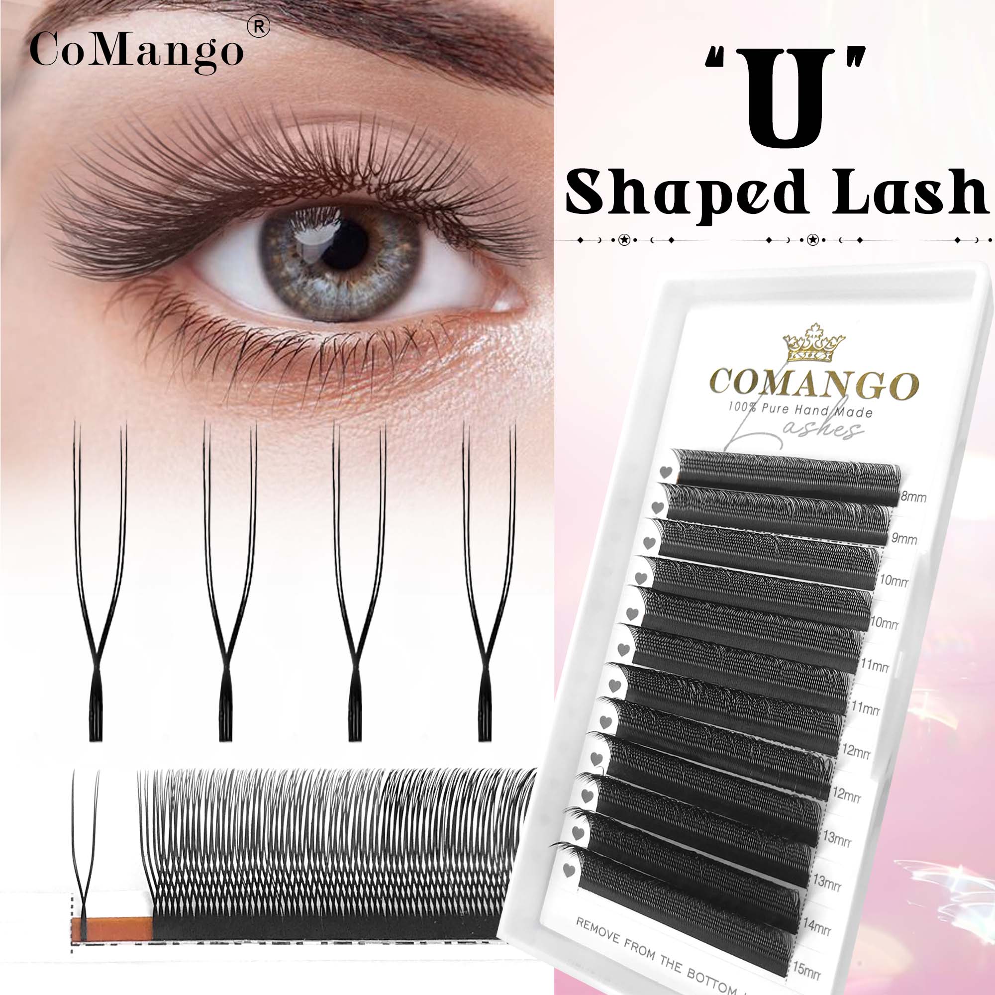 Eyelash Extension Yy - CoMango U-vormige parallelle bloemwimpers U stijl