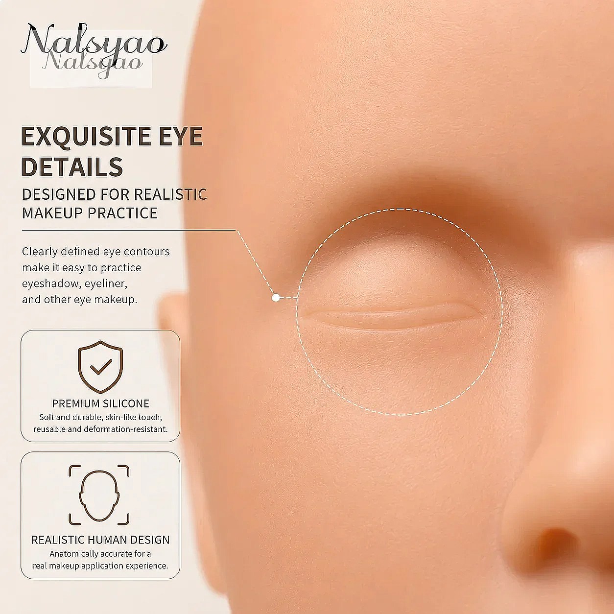 1 stuks rubberen oefenhoofd, n - Eyelash Extension Model recensie en prijs
