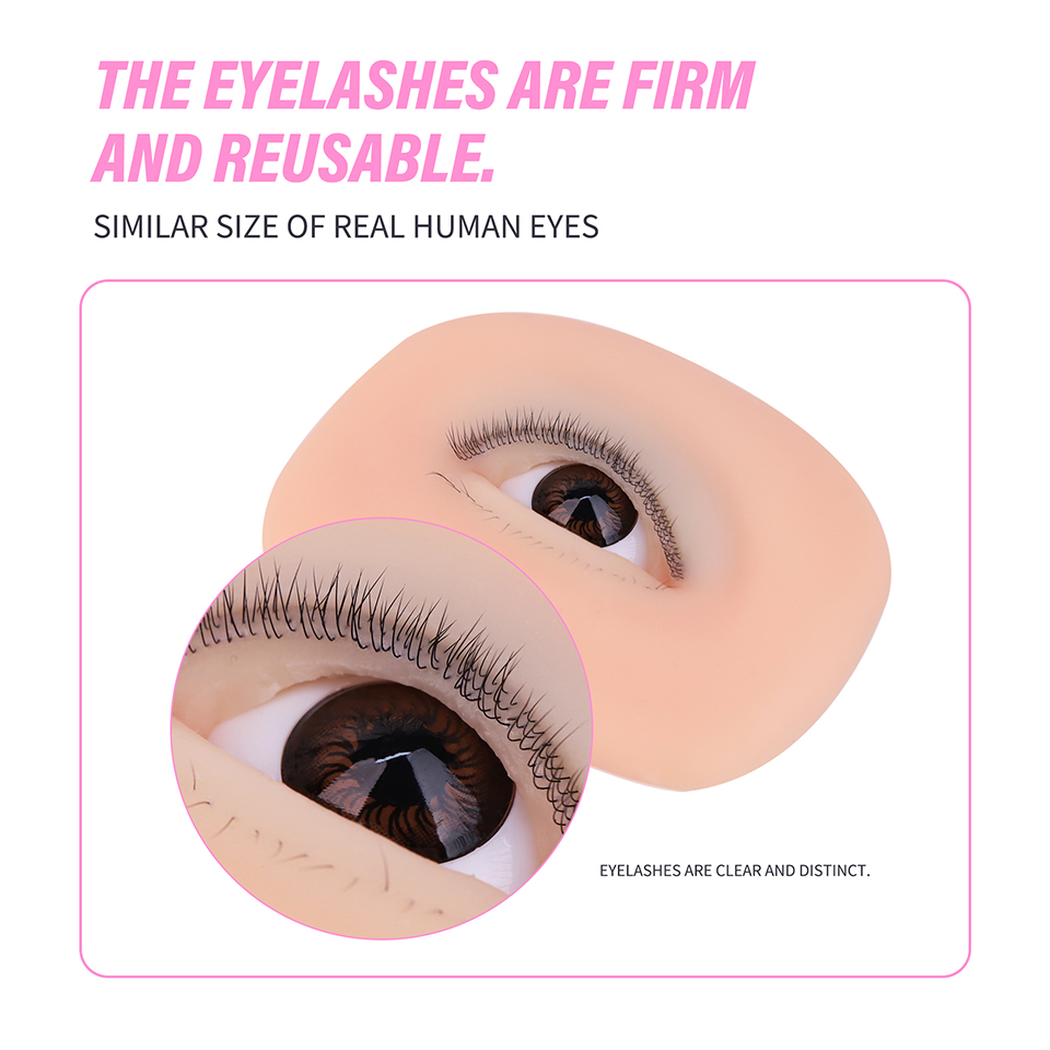 3-laags siliconen oogmodel voo - Eyelash Extension Model recensie en prijs