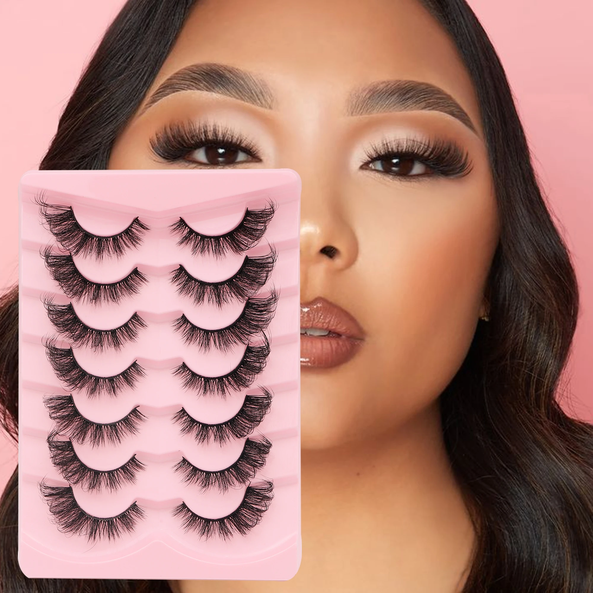 7 paar 5D pluizige, luchtige,  - Faux Mink Lash recensie en prijs