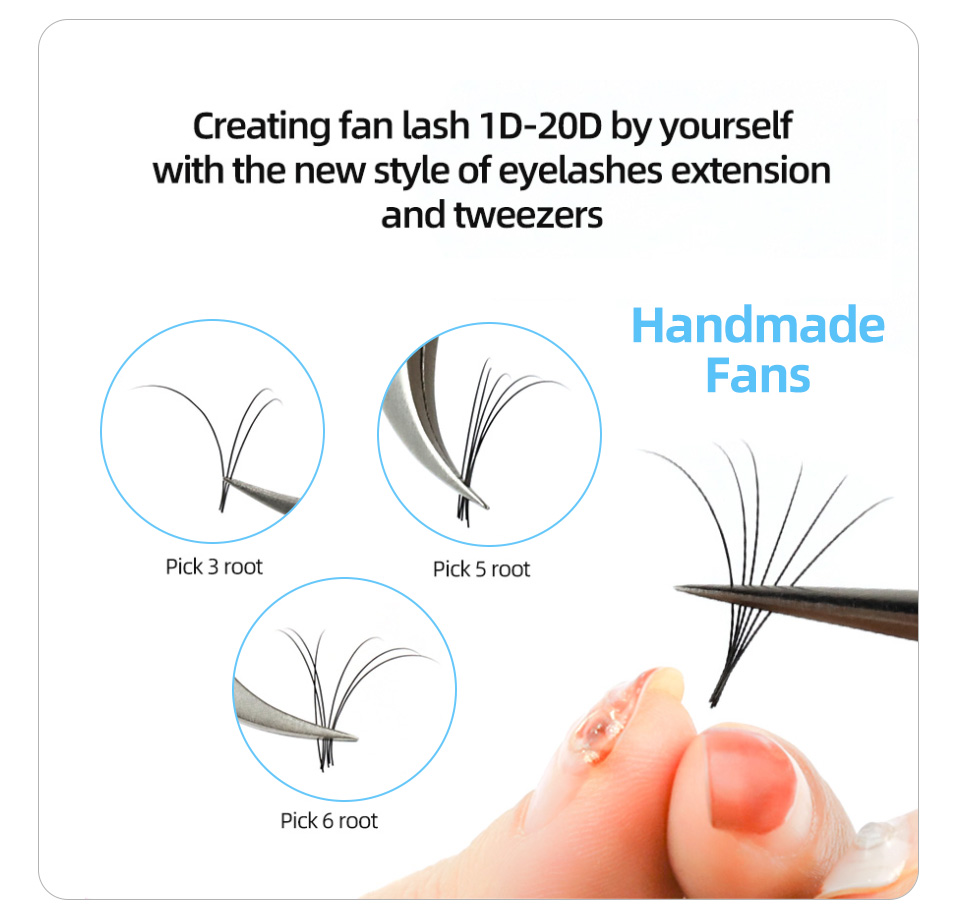 AGUUD 16 Rijen Lange 16-20mm W - Eyelash Extension Russian recensie en prijs